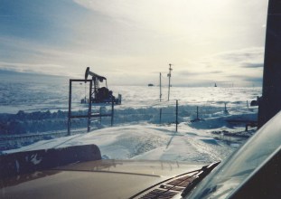 Pumping unit in snow